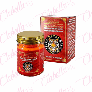 Crema del tigre tailandesa para dolores musculares, esguinces, rigidez, dolor de cabeza, y síntomas de resfriado, contiene alcanfor y mentol, 50g por pieza