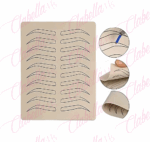 Piel de silicón sintético para práctica DISEÑO DE CEJA aprox de 14.5x19cm por pieza XT-IA