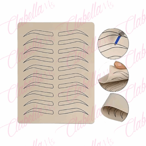 Piel de silicón sintético para práctica DISEÑO DE CEJA aprox de 14.5x19cm por pieza XT-IA