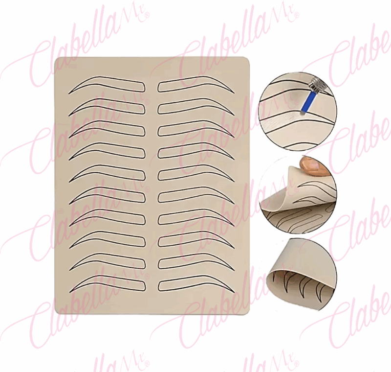 Piel de silicón sintético para práctica DISEÑO DE CEJA aprox de 14.5x19cm por pieza XT-IA
