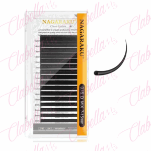Pestañas mink Nagaraku CLASSIC EYELASH, una por una con 12 tiras en estuche rígido ESPECIFICAR