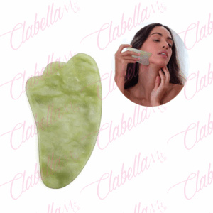 Masajeador facial GUA SHA, piedra de jade para el aumento sanguíneo, drenaje linfático y estimulador de la piel, aprox 8.4x5.8x7.4cm, por pieza (pb)