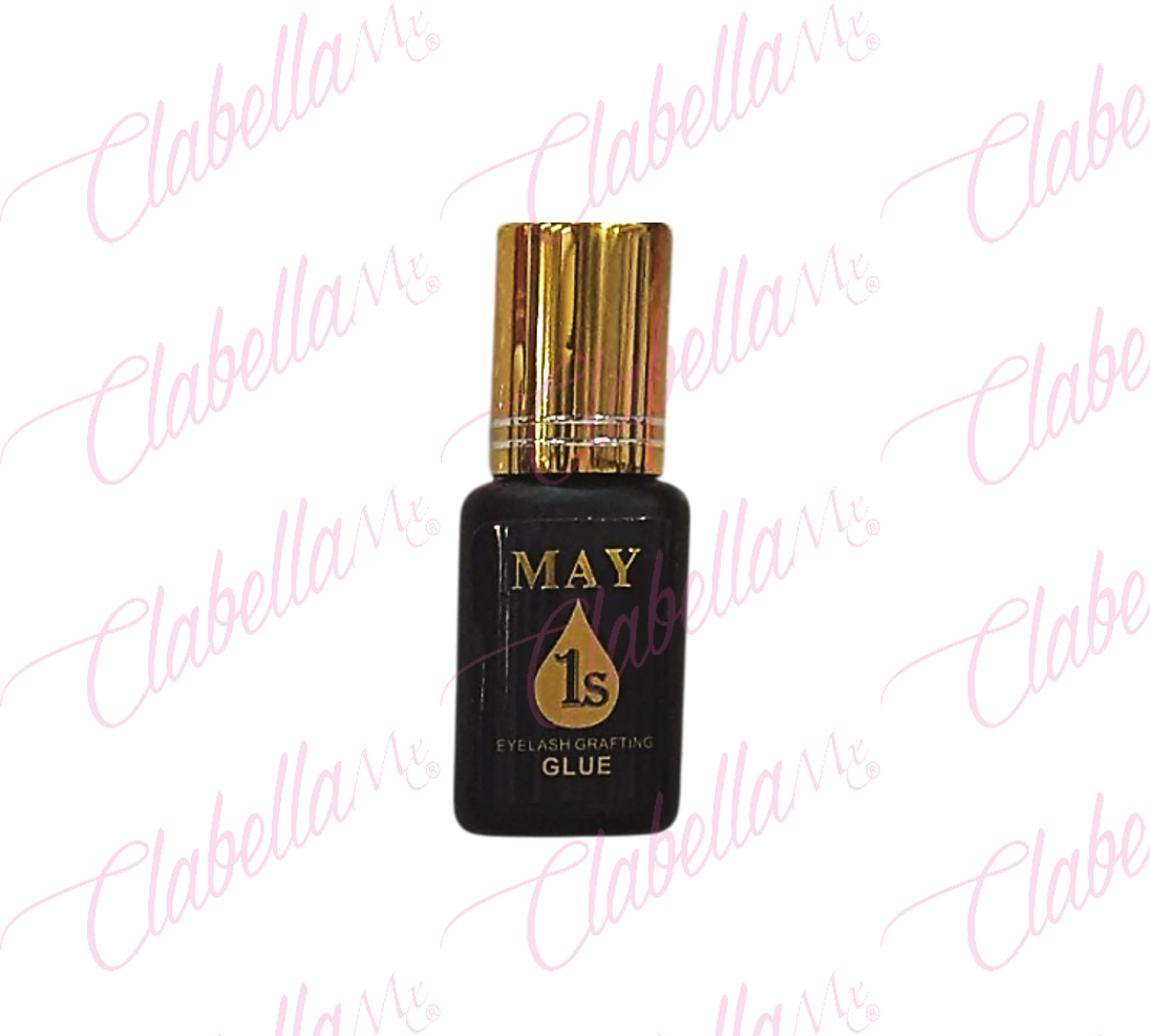 Pegamento - adhesivo negro profesional MAY para extensión de pestañas, tiempo de secado 1 segundos, 10ml por pieza