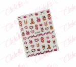 Decoración sticker CONEJITOS para uñas aprox de 6.5x8.5cm por planilla, surtido (pb) ESPECIFICAR: