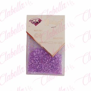 Decoración CRISTAL GOTA DE AGUA MORADA en diferentes tamaños para uñas aprox 600 piezas por sobre