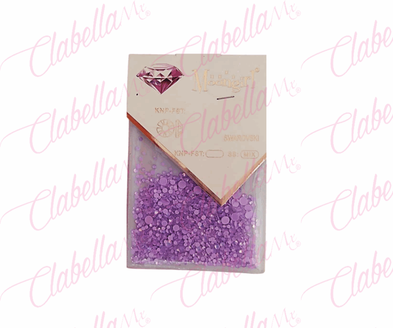 Decoración CRISTAL GOTA DE AGUA MORADA en diferentes tamaños para uñas aprox 600 piezas por sobre