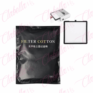 Filtro de algodón para extractores de uñas, aprox 30.5x23.7cm, paquete con 100 piezas