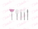 Set de puntas-brocas-fresas para pulidor-Drill para pedicure - uñas de pies, con 5 piezas