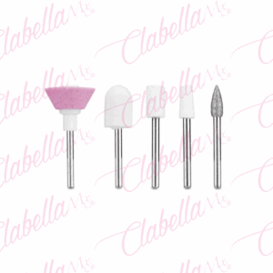Set de puntas-brocas-fresas para pulidor-Drill para pedicure - uñas de pies, con 5 piezas