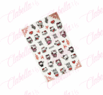 Decoración sticker HELLO KITTY HALLOWEEN para uñas aprox de 6.5x8.5cm por planilla, surtido