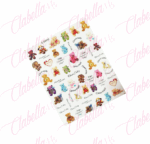 Decoración sticker OSITOS para uñas aprox de 6.5x8.5cm por planilla, surtido