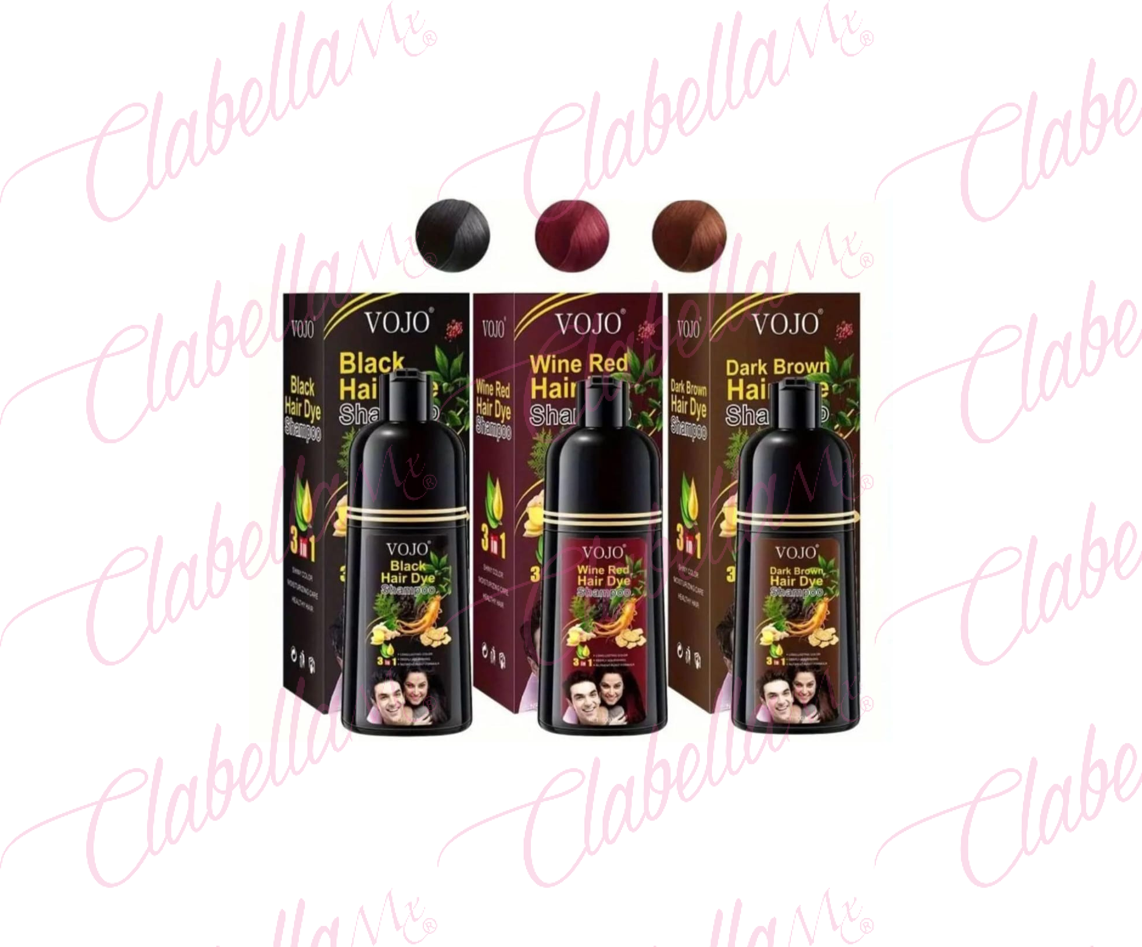 Tinte en shampoo 3 en 1 para teñir cabello 500ml por pieza ESPECIFICAR: