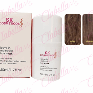 Mascarilla Capilar Molecular Sin Enjuague SK COSMETICOS, repara y fortalece el cabello dañado, restaurando su fuerza, suavidad y brillo, 50ml por pieza