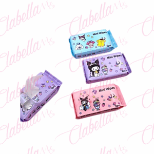Mini toallitas húmedas multiusos para desmaquillar rostro, limpiar manos y superficies etc. paquete con 8 piezas, surtido