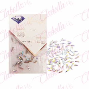 Decoración CRISTAL FIGURAS DE GOTA TORNASOL para uñas aprox 50 piezas por sobre