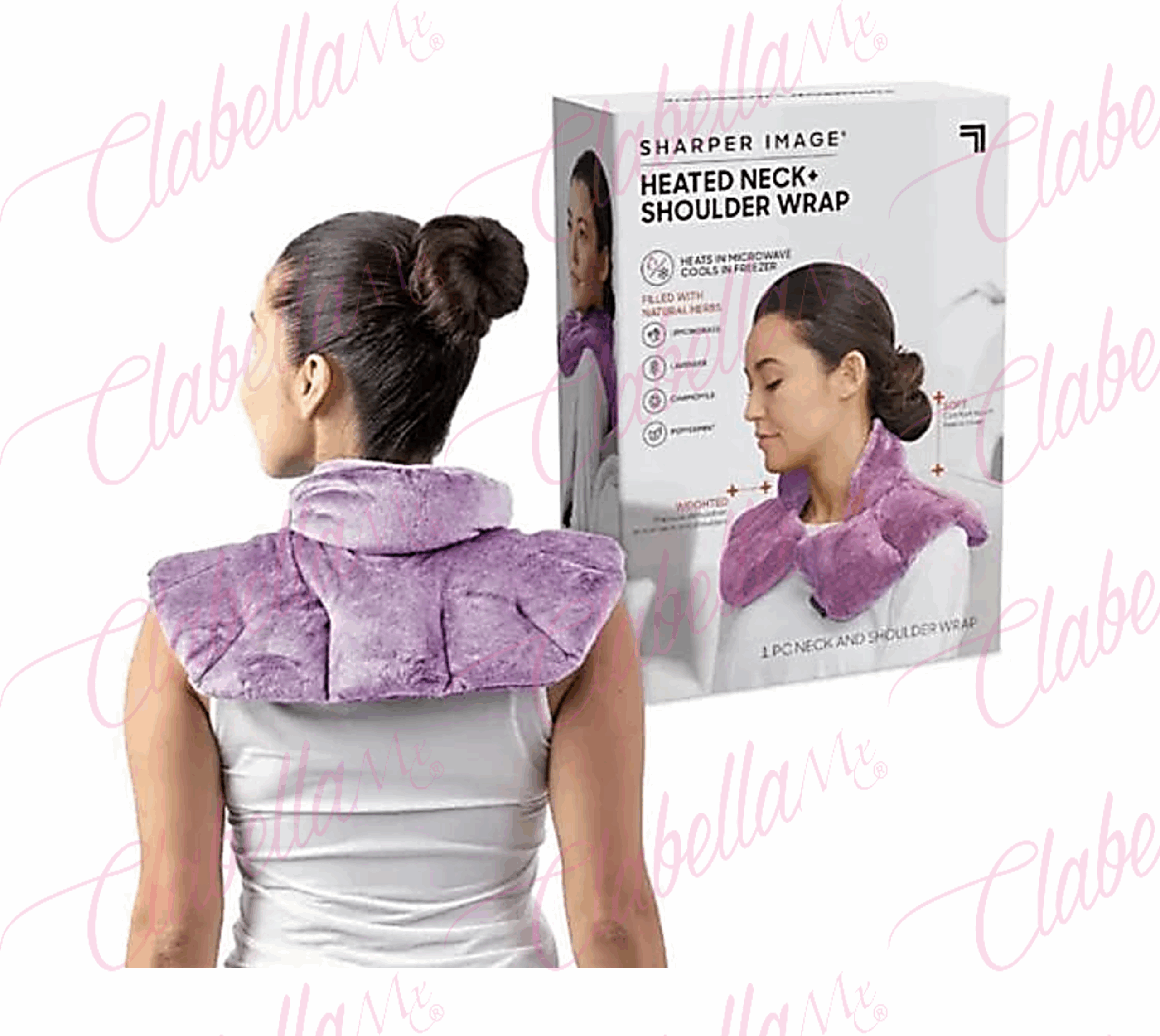 Almohada compresa térmica para cuello y hombros, diseñada para terapia de calor y frio con aromaterapia, esta rellena de hierbas naturales como lavanda, manzanilla, menta y limoncillo, se usa con horno de microondas, por pieza