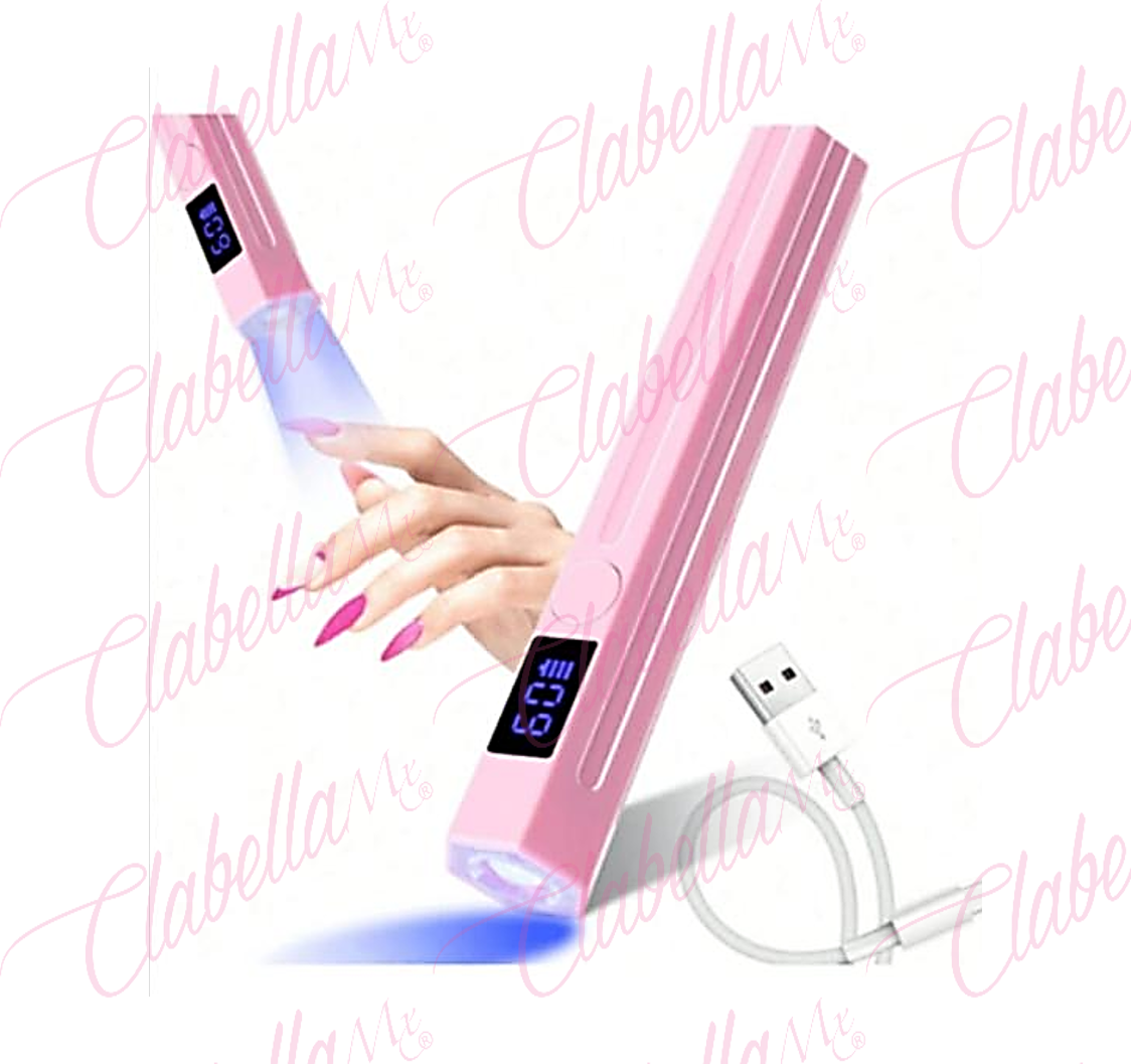 Lámpara portátil uv/led para soft gel secado de gel en uñas 3w con temporizador 20.60s, aprox de 10.5cm recargable con cable usb por pieza, surtido KAL