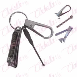 Llavero con corta uñas grande 7cm y limpiador de oídos 7cm, para manicure por pieza, surtido