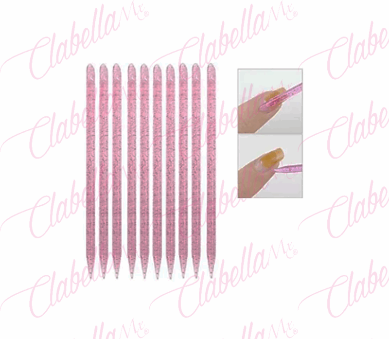 Empujador de cutícula palos de naranjo de plastico para manicure aprox 8cm 50 piezas por paquete, surtido