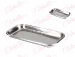 Bandeja porta herramientas o riñonera de acero inoxidable para esterilizar herramientas, aprox de 23x12x2.3cm, por pieza