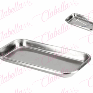 Bandeja porta herramientas o riñonera de acero inoxidable para esterilizar herramientas, aprox de 23x12x2.3cm, por pieza