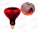 Foco para lampara de calor Volteck tipo reflector infrarrojo terapéutico 270W, 1,000K / luz infrarroja, 2,000H,127V/60HZ aprox 12.4x16.5cm por pieza
