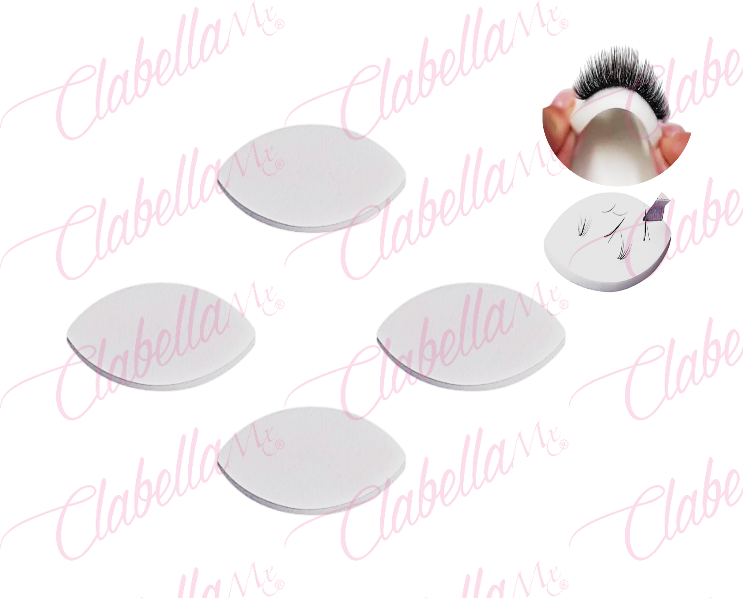 ESPONJA en forma de ojo para practica de extension de pestañas y maquillaje, por pieza, surtido