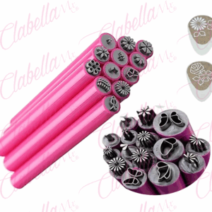 Sello de goma para diseño en uñas aprox de 11.5cm por serie de 6 piezas, surtido