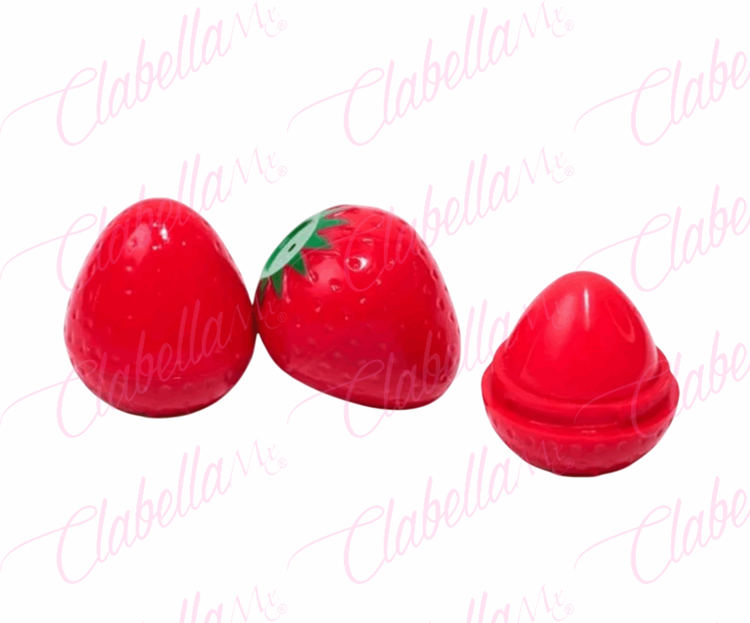 Balsamo hidratante con olor en forma de fresa para labios, por pieza