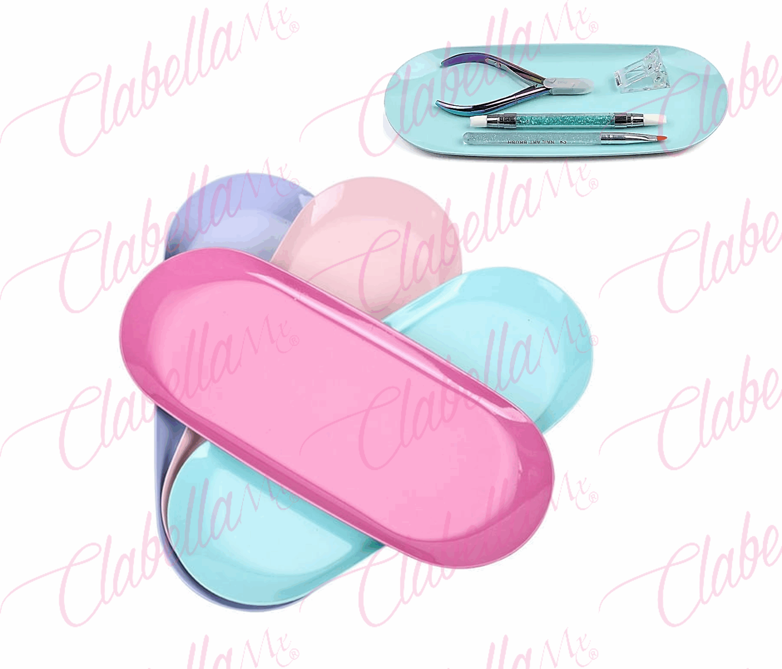 Bandeja porta herramientas o riñonera de acero inoxidable para esterilizar herramientas, aprox de 24x10cm, por pieza, surtido