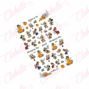 Decoración sticker MICKY MOUSE HALLOWEEN para uñas aprox de 6.5x8.5cm por planilla, surtido