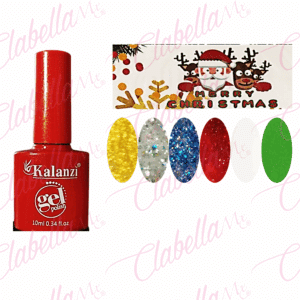 Geles Kalanzi uv/led NAVIDEÑA para uñas 6 piezas de 10ml por gama KLZ-Q053