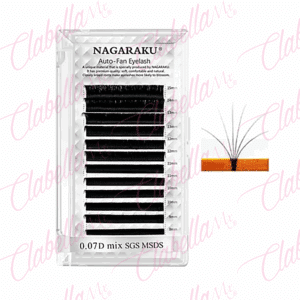 Pestañas mink Nagaraku AUTO-FAN EYESLASH, una por una con 12 tiras en estuche rígido XTIA ESPECIFICAR: