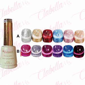 Geles Kalanzi uv/led Ojo de Gato efecto PLATINUM para uñas 6 piezas de 12ml por gama KLZ-QO68. ESPECIFICAR: