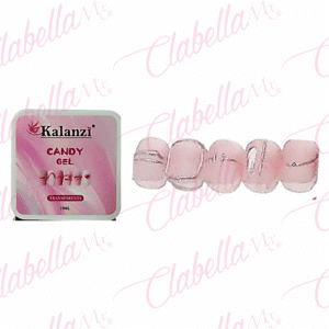 Gel pegamento - adhesivo Transparente adhesivo sólido o solid adhesive glue gel KALANZI uv/led gel que no se auto nivela, para realizar texturas para tips de soft gel o press on en uñas, 10g por pieza