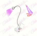 Lámpara uv/led para soft gel secado de gel en uñas 36w con temporizador 60s, giratoria a 360 grados, flexible con pinza aprox de 19.5x8.4x8.4cm recargable con cable usb por pieza, surtido