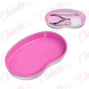 Bandeja porta herramientas o riñonera de COLOR y acero inoxidable para esterilizar herramientas, aprox de 20x13cm, por pieza, surtido