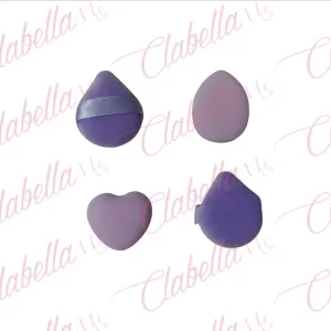 Paquete con 2 BORLAS CHICAS y 2 BLENDER CHICOS para aplicar maquillaje aprox de 3x4cm paquete con 4 piezas , surtido VOL