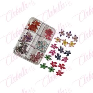 Decoración FLOR HAWAIANA 3D para uñas aprox 18 piezas por estuche, surtido