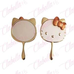 Espejo de mano para confirmación en forma de HELLO KITTY, multiusos, aprox 10x14.5cm, por pieza, surtido
