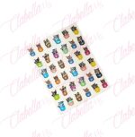 Decoración sticker de GATITOS para uñas aprox 7.5x12cm por planilla, surtido