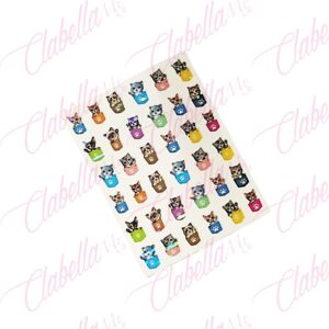Decoración sticker de GATITOS para uñas aprox 7.5x12cm por planilla, surtido
