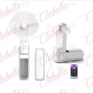 Ventilador de mano compacto recargable multiusos 3 niveles de velocidad baja, media y alta , aprox de 3x20x2cm abierto cerrado con cable usb y base por pieza, surtido