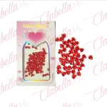 Decoración ROJA SAN VALENTIN CORAZONES 3D para uñas aprox 50 piezas por sobre GG-2441