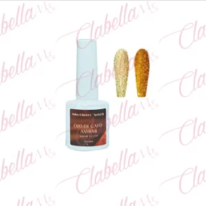 Gel Miss cherry uv/led efecto Ojo de Gato AMBAR (COLOR DORADO Y COBRE) para uñas 10ml por PAR (cambia ligeramente el tono)