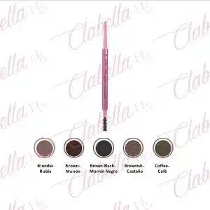 Lápiz delineador con cepillo PINK UP, Micro Fine Brow Pencil, ultra fino retráctil para cejas, por pieza ESPECIFICAR: