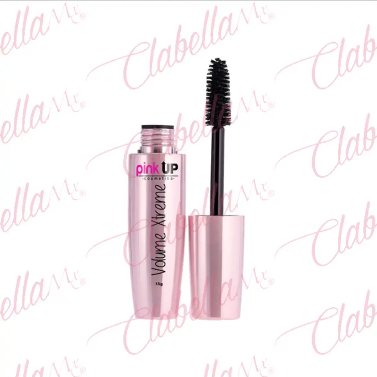 Rímel PINK UP, Volume Xtreme negro para pestañas, larga duración a prueba de agua ideal para dar volumen y longitud 13g, por pieza