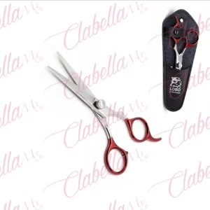 Tijera LOBO profesional tipo 1 RECTA de acero inoxidable con estuche para cortar cabello aprox de 15cm por pieza