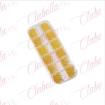 Decoración CAVIAR DORADO para uñas en estuche aprox de 13x5cm cepi-riz