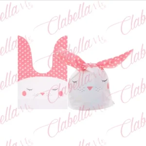 Bolsa de plastico para regalo en forma de CONEJO con oreja, 50 piezas por paquete ESPECIFICAR: